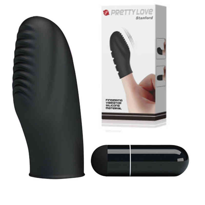 Vibrator Massagererotic Finger Flirt Vibrating Sleeve Clitoral Stimulator Mini Adults Games Sex Toys for Women Bi-014437