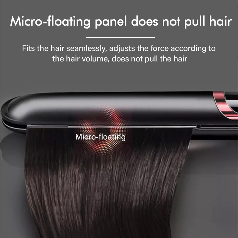 2 in 1 Hair Straightener Curler Flat Iron Negative Ion Infrared Curling Corrugation LED Display for Dry Wet 220623