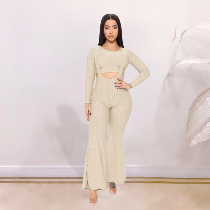 Women' Two Piece Pants 2022 Women Sexy Suspender Flared Trousers Solid Color High Stretch Long Sleeved Top And SuitWomen, Black
Women' Two Piece Pants 2022 Women Sexy Suspender Flared Trousers Solid Color High Stretch Long Sleeved Top And SuitWomen, Black