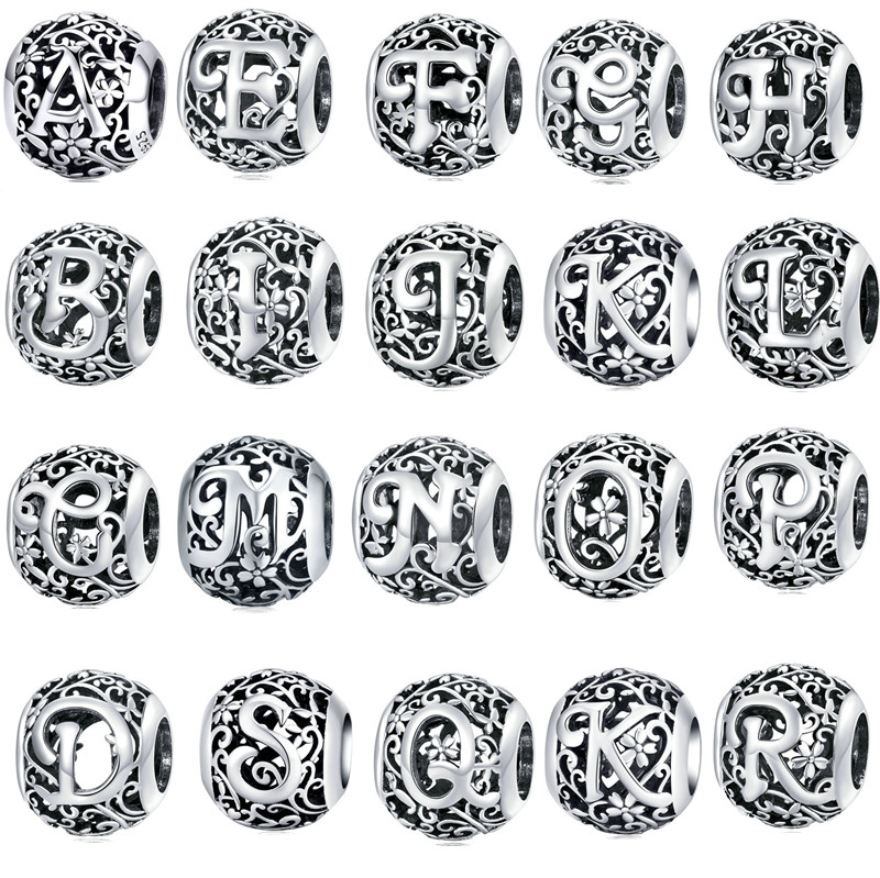 s925 Sterling Silver Beads Charms DIY English Alphabet Round Beaded Pop Ladies Classic Pendant Original Fit Pandora Bracelet Fashion Jewelry Women Gift
s925 Sterling Silver Beads Charms DIY English Alphabet Round Beaded Pop Ladies Classic Pendant Original Fit Pandora Bracelet Fashion Jewelry Women Gift