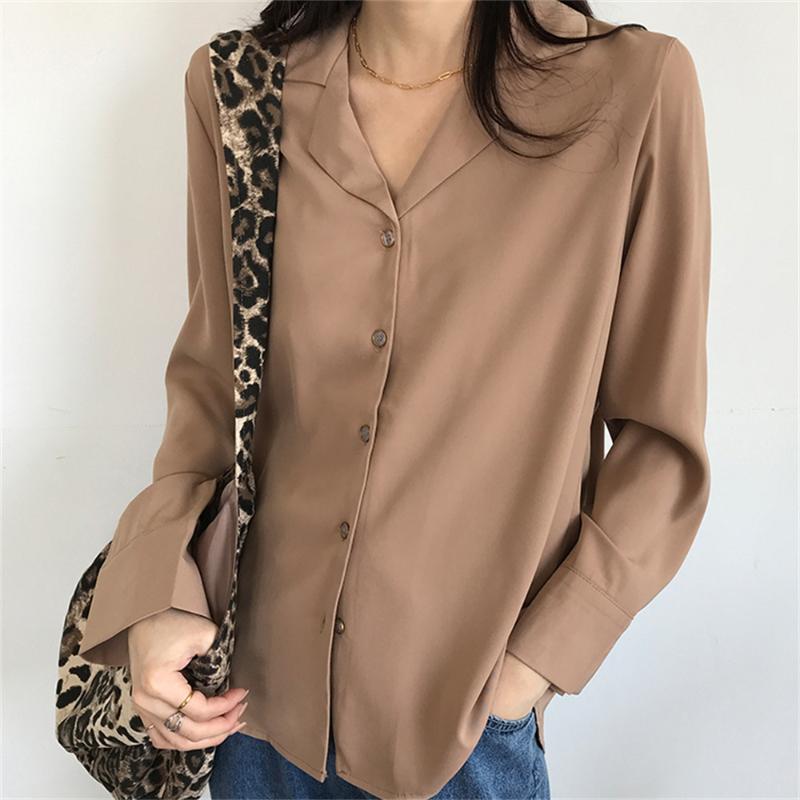 Women's Blouses & Shirts HziriP Chic Chiffon Elegant Pure Color Autumn Women OL Lapel Loose Vintage Streetwear Casual Full Sleeves, White
Women's Blouses & Shirts HziriP Chic Chiffon Elegant Pure Color Autumn Women OL Lapel Loose Vintage Streetwear Casual Full Sleeves, White