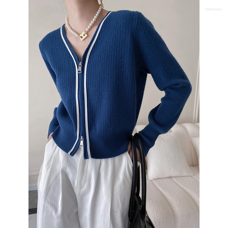 Women's Knits & Tees Spring Women Cardigans Color Patch V-Neck Zip Knitted Sweater Female Tops Clothes OutwearWomen's Time22, Black
Women's Knits & Tees Spring Women Cardigans Color Patch V-Neck Zip Knitted Sweater Female Tops Clothes OutwearWomen's Time22, Black