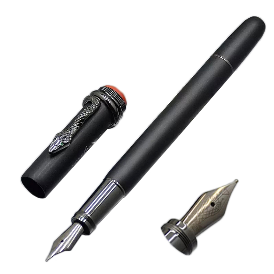 YAMALANG Luxury Rollerball Pens Limited Edition 110th Anniversary Inheritance Series Matte Black Classical Snake Fountain, As picture show
YAMALANG Luxury Rollerball Pens Limited Edition 110th Anniversary Inheritance Series Matte Black Classical Snake Fountain, As picture show