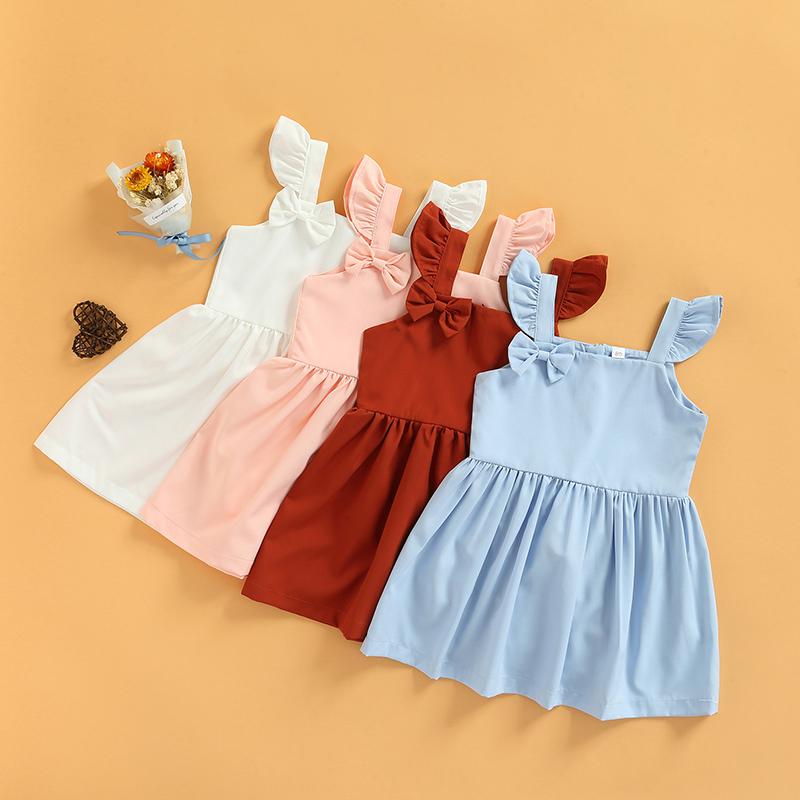 Girl's Dresses Colors Summer Lovely Kids Girls Causal Dress 0-5Y Solid Ruffles Sleeve Bowknot A-Line DressesGirl's Girl'sGirl's, Blue
Girl's Dresses Colors Summer Lovely Kids Girls Causal Dress 0-5Y Solid Ruffles Sleeve Bowknot A-Line DressesGirl's Girl'sGirl's, Blue