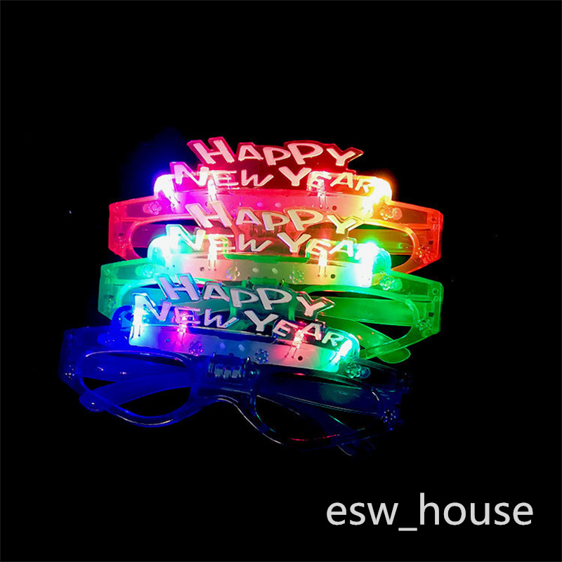 Other Festive Supplies LED Glasses Glow In The Dark Halloween Christmas Wedding Carnival Birthday Party Props Accessory Neon Flashing Toys Free shippi