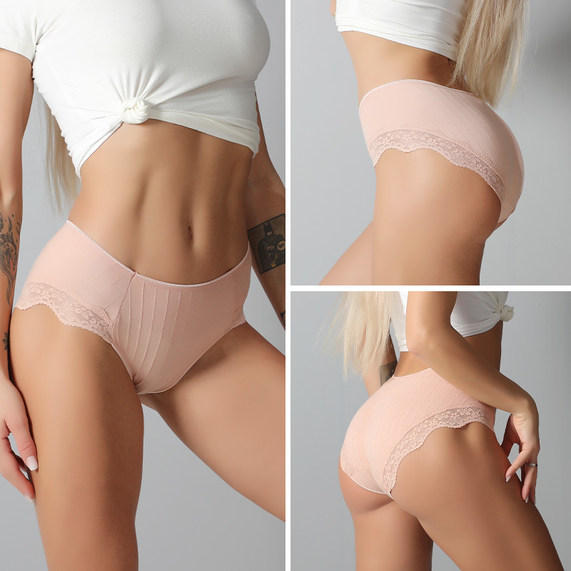 10Pcs/Set Sexy Women Cotton Underwear Panties Female Lace Pantys Gerie Ladies Briefs Solid Colors Comfortable Underpants 2202