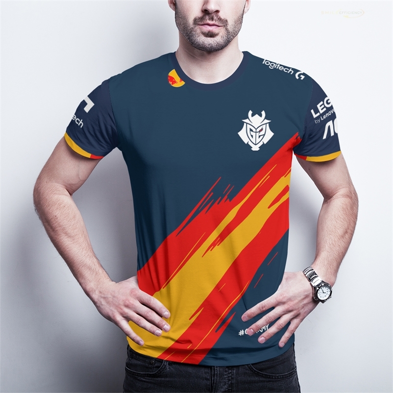Kaus Pria Spanyol Jersey Tim G2 Pendukung ESports Game Seragam Esport Atasan Kustom 220613