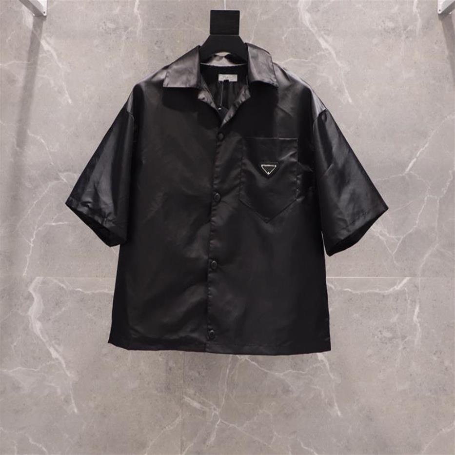 2021 womens and mens shirt casual brand short blouses Classic inverted triangle loose Imported high-quality nylon tooling Summer t297f, Black
2021 womens and mens shirt casual brand short blouses Classic inverted triangle loose Imported high-quality nylon tooling Summer t297f, Black