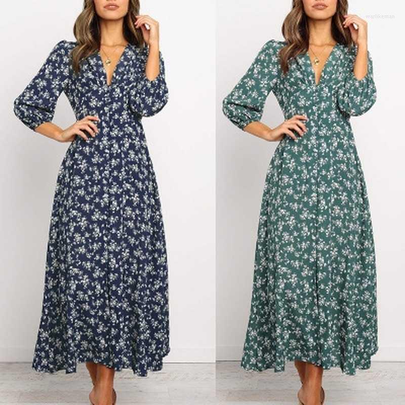Casual Dresses Retro Printed Ladies Dress Lantern Long Sleeve Buttons High Waist Slim Elegant DressCasual, Green
Casual Dresses Retro Printed Ladies Dress Lantern Long Sleeve Buttons High Waist Slim Elegant DressCasual, Green