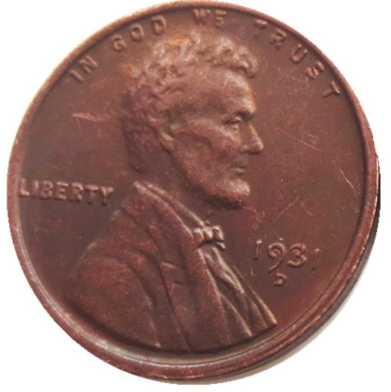US Lincoln One Cent 1931-PSD 100% Copper Copy Coins metal craft dies manufacturing factory Price
US Lincoln One Cent 1931-PSD 100% Copper Copy Coins metal craft dies manufacturing factory Price
