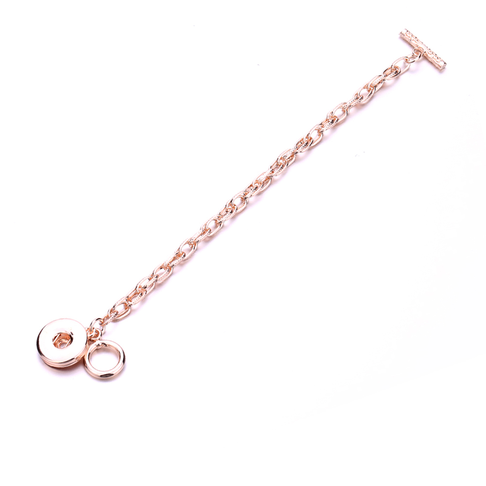 18mm snap button Charm Bracelet Silver Gold chian snaps buttons diy Bracelets Jewelry for women men