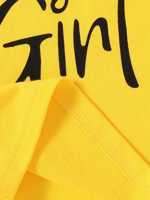 Toddler Girls Slogan Graphic Tee & Cheetah Pants SHE