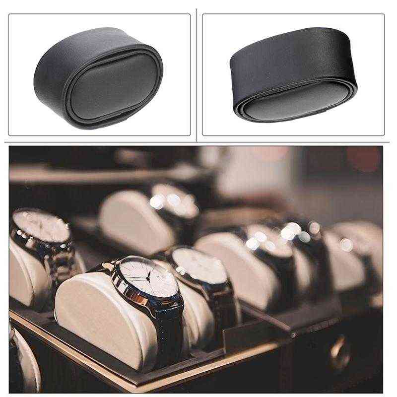 4Pcs Portable Watch Winder Pillows Display Leather Watch Winder Pillows for Wristwatch Bracelet Display Pad Storage Box Stand H220505