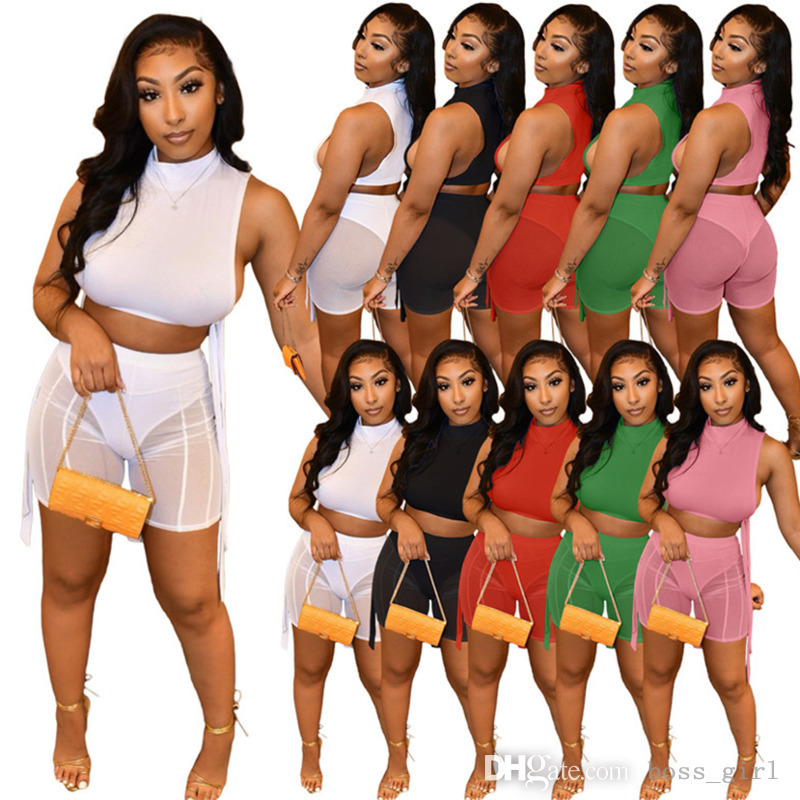 Sexy Sheer Yoga Short Pants Set Womens Mesh Tracksuits Designer Two Piece Outfits Hollow Out Camisoles Shorts Clothing, Red
Sexy Sheer Yoga Short Pants Set Womens Mesh Tracksuits Designer Two Piece Outfits Hollow Out Camisoles Shorts Clothing, Red