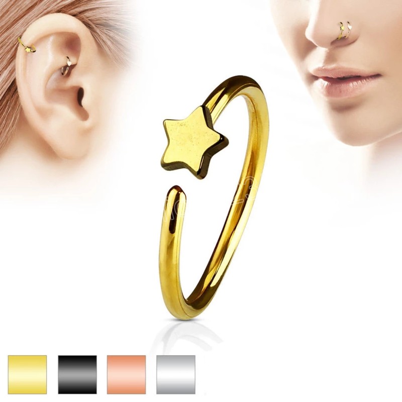 Mixed Color 1.0*8mm Cartilage Star Nose Piercing Surgical Steel Bendable Hoop Nose and Studs Nose Ring With Piercing
Mixed Color 1.0*8mm Cartilage Star Nose Piercing Surgical Steel Bendable Hoop Nose and Studs Nose Ring With Piercing