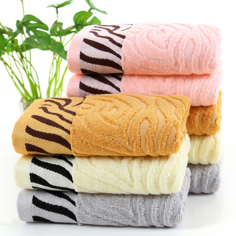men women face towel 33*74 cm Leopard wood fiber soft towelcloth dry hair hand universal adult 3pcs/lot