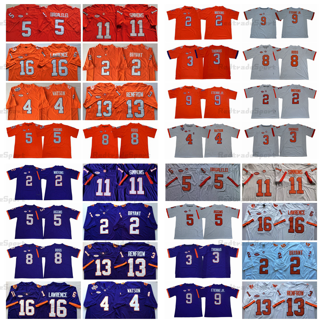 NCAA Clemson Tigers College Football Jerseys Kelly Bryant Hunter Renfrow Brian Dawkins Jr. Xavier Thomas Sammy Watkins Justyn Ross 5 DJ Uiagalelei 11 Isaiah Simmons, Orange
NCAA Clemson Tigers College Football Jerseys Kelly Bryant Hunter Renfrow Brian Dawkins Jr. Xavier Thomas Sammy Watkins Justyn Ross 5 DJ Uiagalelei 11 Isaiah Simmons, Orange