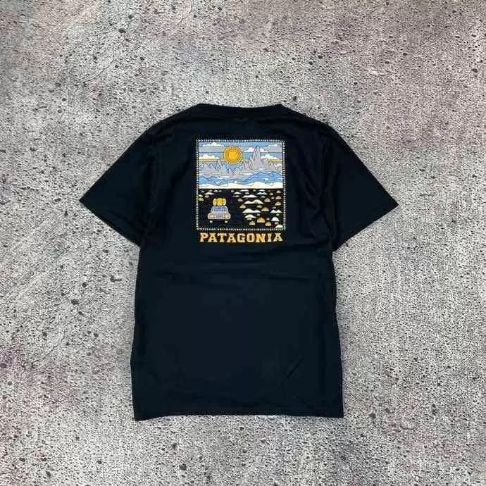 Mens T-shirts designer luxurys patagonias T-shirt American retro outdoor Bata back sunset printing fast drying cotton couple
Mens T-shirts designer luxurys patagonias T-shirt American retro outdoor Bata back sunset printing fast drying cotton couple