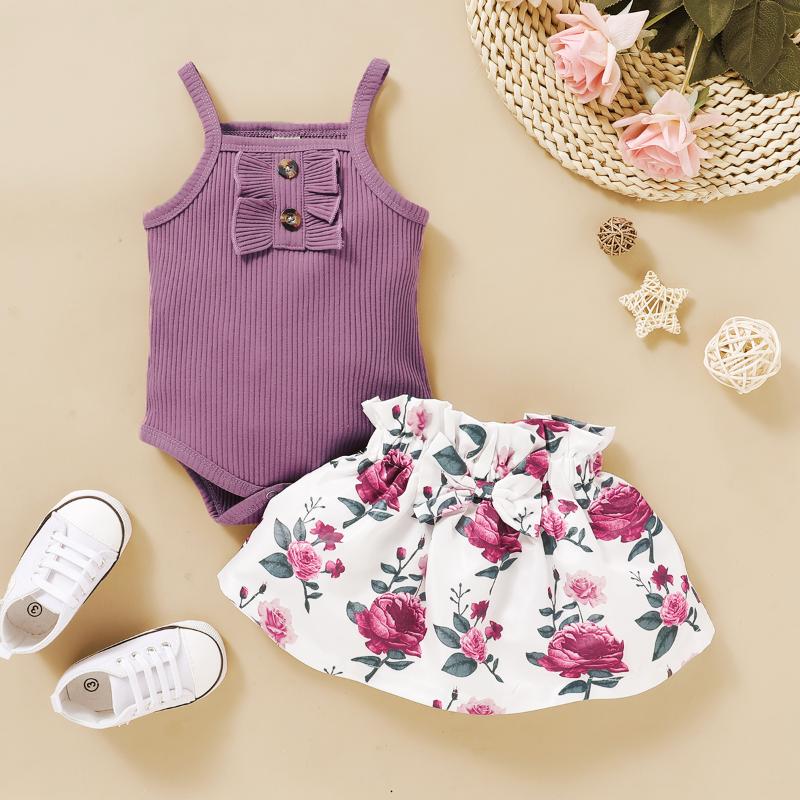 Clothing Sets Born Baby Girl Clothes 3 Months Purple Sleeveless Romper Floral Skirt 6 Month 2 Pcs Birthday Summer Outfits Dress Set, White
Clothing Sets Born Baby Girl Clothes 3 Months Purple Sleeveless Romper Floral Skirt 6 Month 2 Pcs Birthday Summer Outfits Dress Set, White