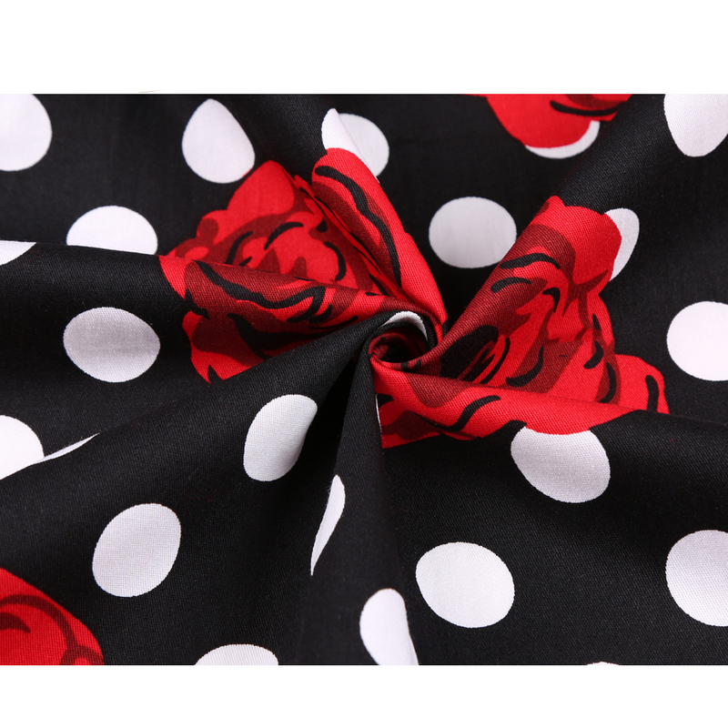 Retro Vintage Women Midi Skirts High Waist Cotton 3XL Plus Size Casual Streetwear Daily 60s Polka Dot Pinup Rockabilly Skater 220322