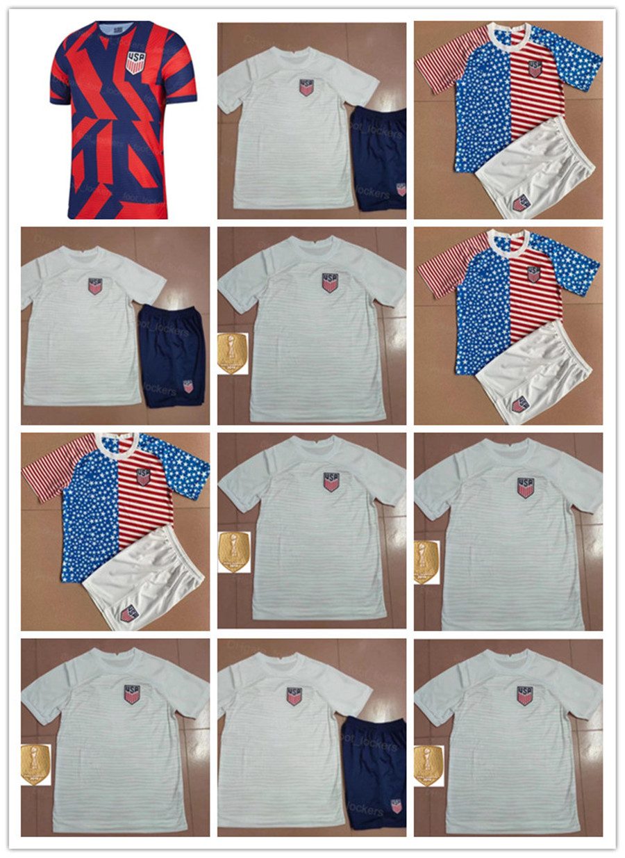 2022 Qatar World Cup US Soccer 13 Alex Morgan Jerseys 15 Megan Rapinoe 11 Brenden Aaronson 5 Antonee Robinson 10 Christian Pulisic Football Shirt Kits, Blue
2022 Qatar World Cup US Soccer 13 Alex Morgan Jerseys 15 Megan Rapinoe 11 Brenden Aaronson 5 Antonee Robinson 10 Christian Pulisic Football Shirt Kits, Blue