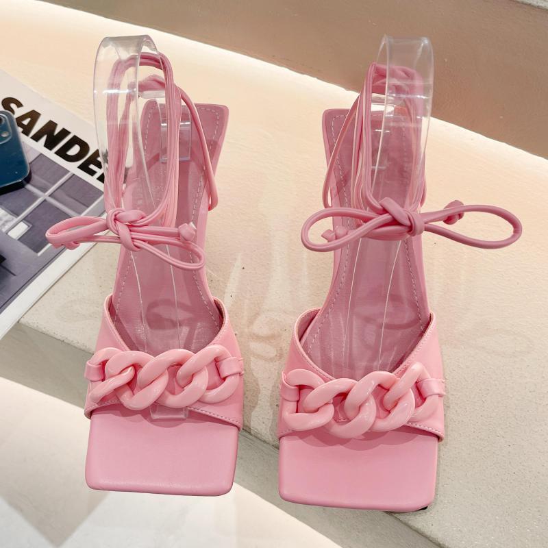 Sandals High Heel Women Real Leather Narrow Band Metal Chain Ankle Strap Sandalias Summer Sexy Party Dress Shoes 2022, Pink
Sandals High Heel Women Real Leather Narrow Band Metal Chain Ankle Strap Sandalias Summer Sexy Party Dress Shoes 2022, Pink
