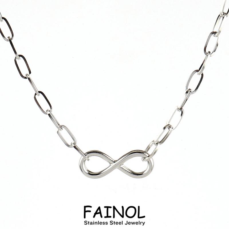 Chains Stainless Steel Necklaces For Women Necklace Infinity Thick Chain Choker Geometry Jewelry Gift Party
Chains Stainless Steel Necklaces For Women Necklace Infinity Thick Chain Choker Geometry Jewelry Gift Party