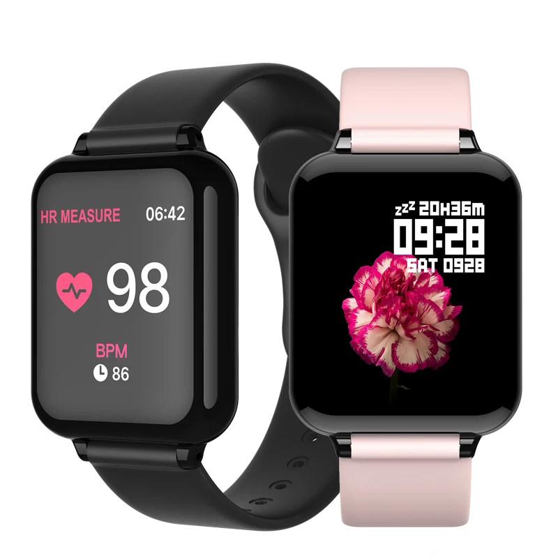 

B57 Smart Watch Waterproof Tracker Sport for IOS Android Phone Smartwatch With Heart Rate Monitor Blood Pressure Functions