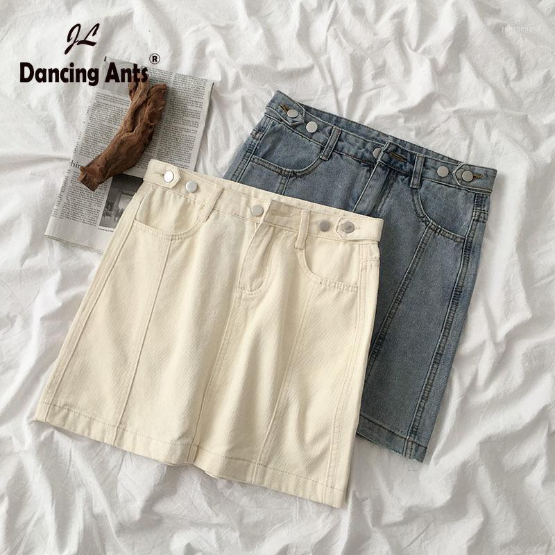 Women Jeans Skirts High Waist A-line Shirt Korean Style Solid Office Lady Slim Button Female Denim 2022 Spring Fashion, Beige
Women Jeans Skirts High Waist A-line Shirt Korean Style Solid Office Lady Slim Button Female Denim 2022 Spring Fashion, Beige