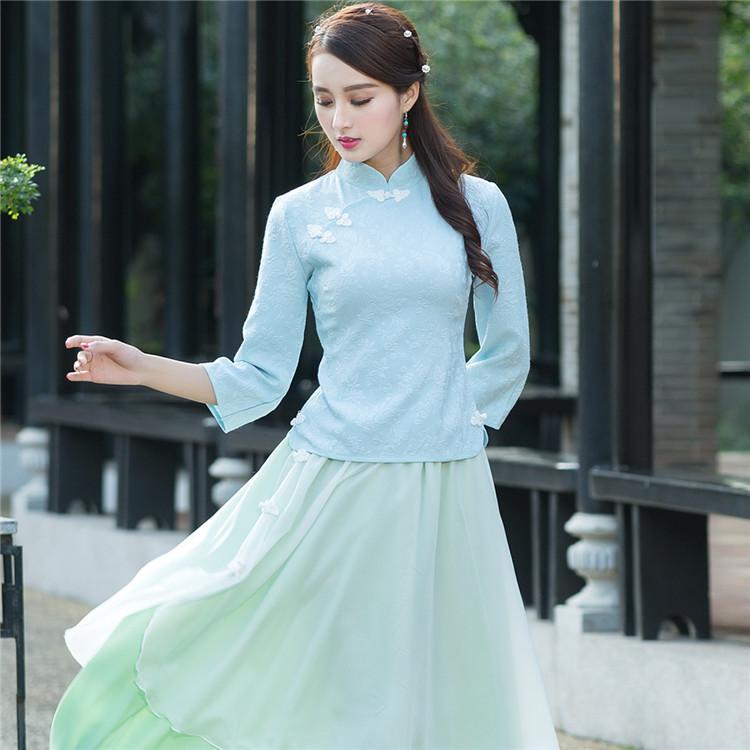 Ethnic Clothing Improvement Of Style Restoring Ancient Ways Cultivate One's Morality 7 Minutes Sleeve Spring And Summer 2022Ethnic
Ethnic Clothing Improvement Of Style Restoring Ancient Ways Cultivate One's Morality 7 Minutes Sleeve Spring And Summer 2022Ethnic