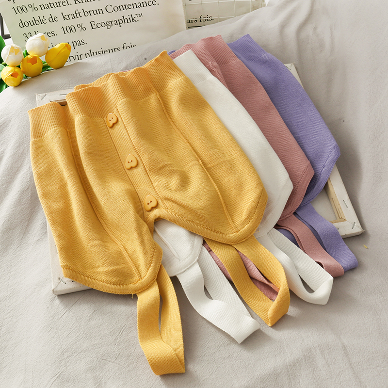 Crop Tops for Women Summer Sweet Button Camisole Slim Knitted Tank Top Cropped Female Solid Camis 220325