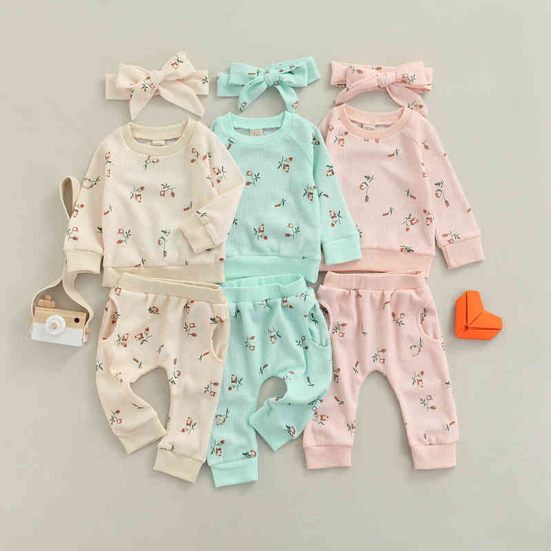 Citgeett Autumn Newborn Baby Girls Boys Flower Print Outfits Waffle Long Sleeve Sweatshirt Pants Bags Headband Clothing J220712
Citgeett Autumn Newborn Baby Girls Boys Flower Print Outfits Waffle Long Sleeve Sweatshirt Pants Bags Headband Clothing J220712