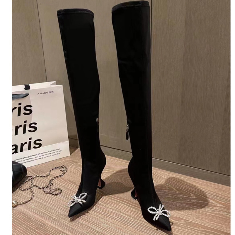 2022 Top Quality Black Pointed Toe Boots Women Horseshoe Heel Boots Amina Muadi Over Knee Desert Boots Radiant Crystal Winter Shoes Size US4-11 NO389, Clear
2022 Top Quality Black Pointed Toe Boots Women Horseshoe Heel Boots Amina Muadi Over Knee Desert Boots Radiant Crystal Winter Shoes Size US4-11 NO389, Clear