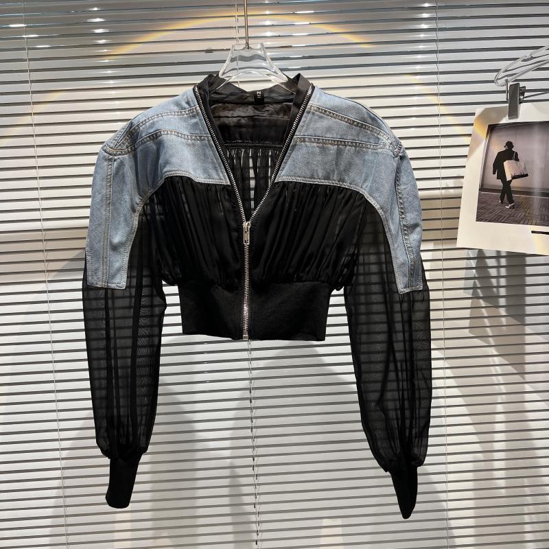 Women' Jackets Summer Streetwear Long Sleeve Jacket Mesh Denim Stitching Short Clothing Western Style Sun Protection CoatWomen, Black
Women' Jackets Summer Streetwear Long Sleeve Jacket Mesh Denim Stitching Short Clothing Western Style Sun Protection CoatWomen, Black