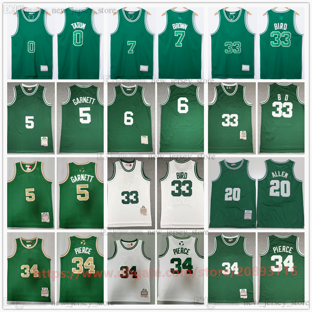 Mitchell and Ness Basketball Jerseys Vintage Stitched 0 Jayson 7 Jaylen Tatum Brown Paul 34 Pierce Ray 20 Allen 5 Kevin 33 Larry Garnett Bird Jersey Green White Retro, As picture (with team name)
Mitchell and Ness Basketball Jerseys Vintage Stitched 0 Jayson 7 Jaylen Tatum Brown Paul 34 Pierce Ray 20 Allen 5 Kevin 33 Larry Garnett Bird Jersey Green White Retro, As picture (with team name)