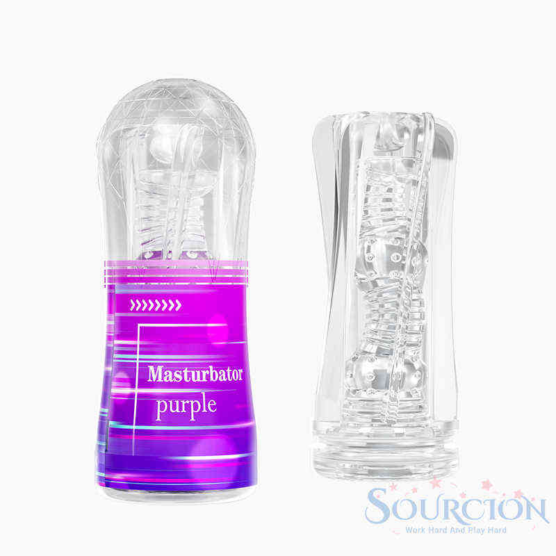 NXY Sex Men Masturbators Sourcion Crystal Male Adult Toy for Air Suction Masturbation Cup Transparent Product 0412