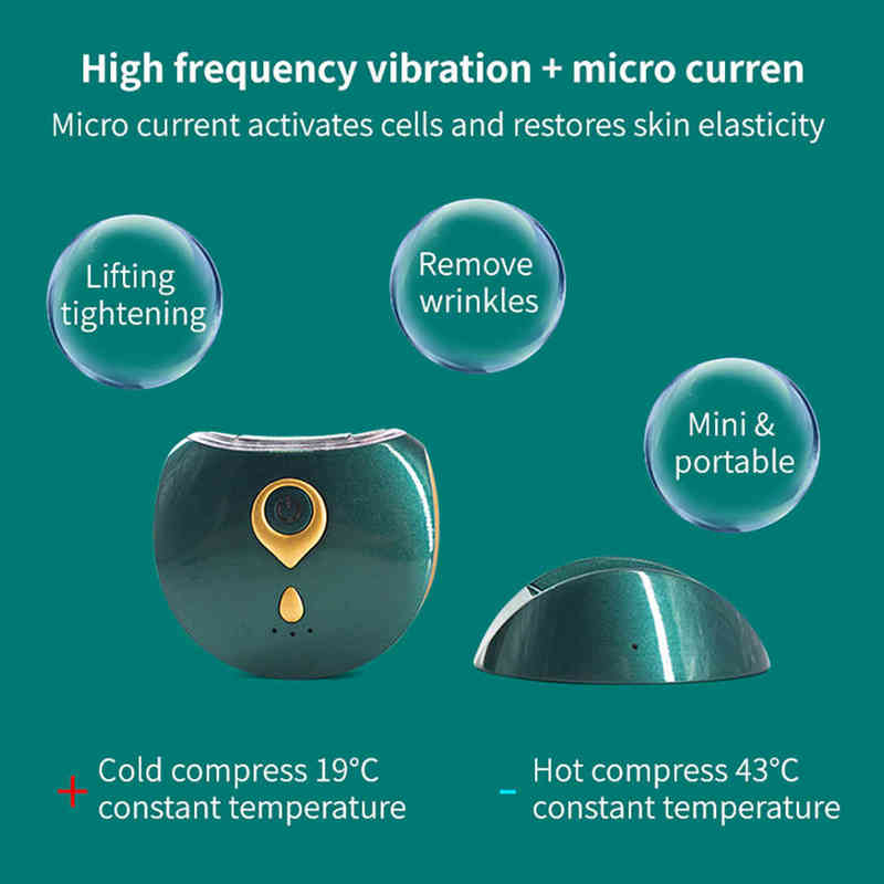 Face Care Devices Neck Massager Okachi Gliya Arrival Facial Massage Skin Firming Wrinkle Removing Vibration Cold Hot Compress Led Ems Therapy 0727