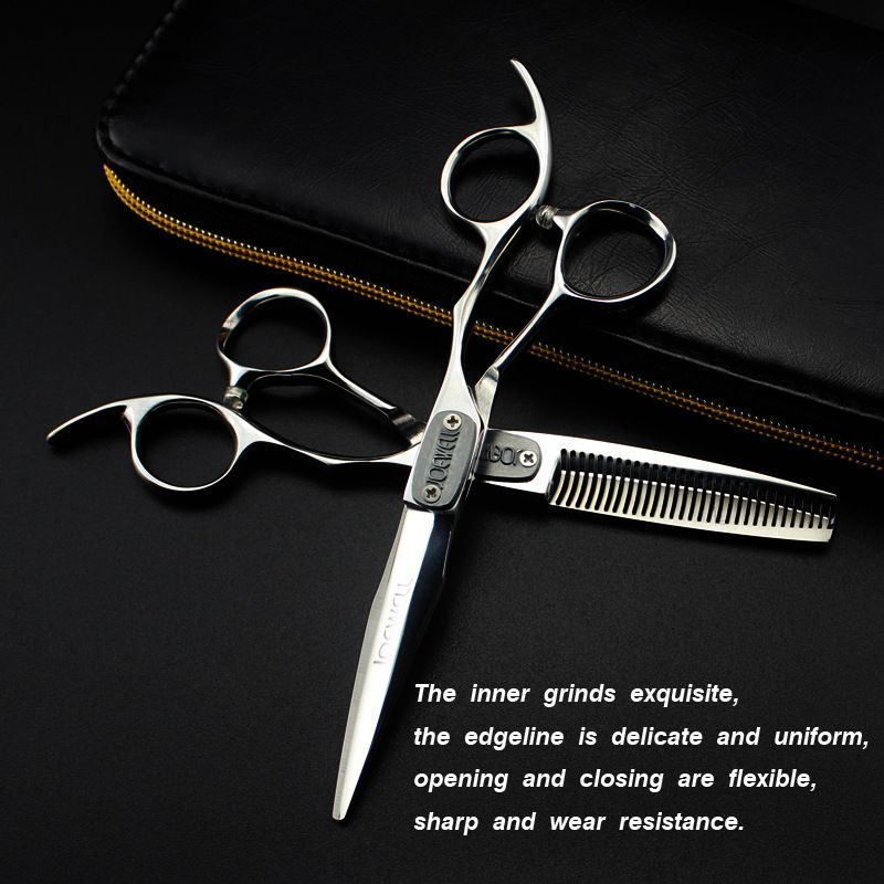 high quality JOEWELL 6.0 inch 9CR stainless steel hair scissors cutting / thinning scissors professional barber tool
high quality JOEWELL 6.0 inch 9CR stainless steel hair scissors cutting / thinning scissors professional barber tool