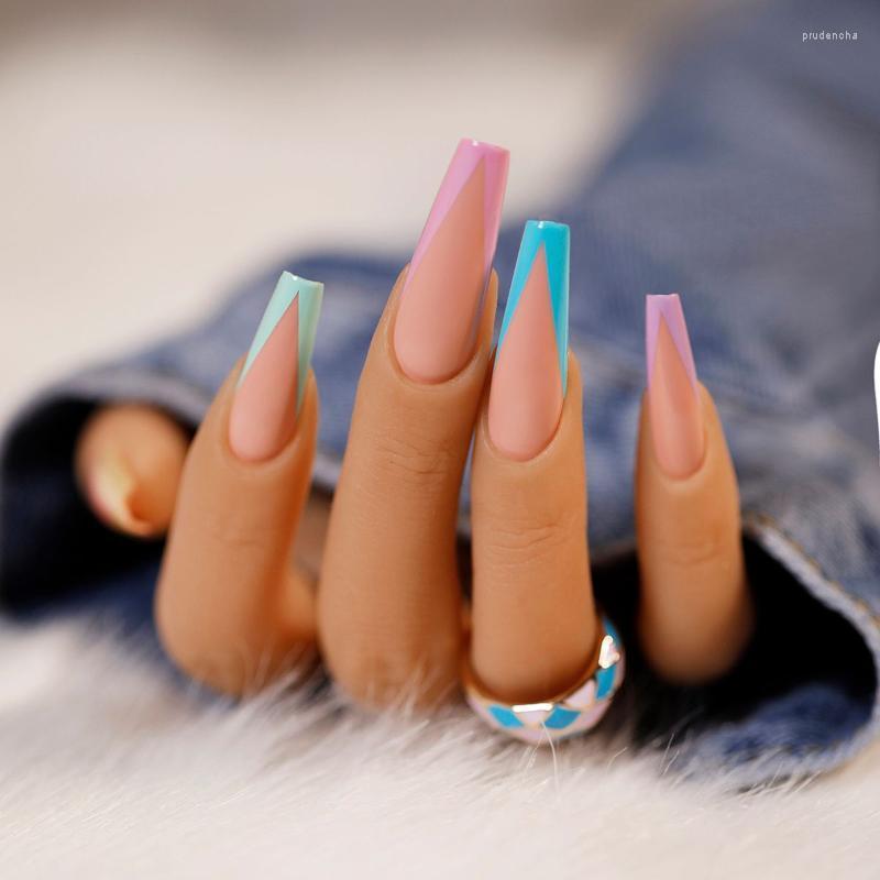 False Nails 24Pcs/Box French Long Coffin Detachable Ballerina Stiletto Fake Full Cover Acrylic Nail Tips With Press Glue Prud22, 03
False Nails 24Pcs/Box French Long Coffin Detachable Ballerina Stiletto Fake Full Cover Acrylic Nail Tips With Press Glue Prud22, 03
