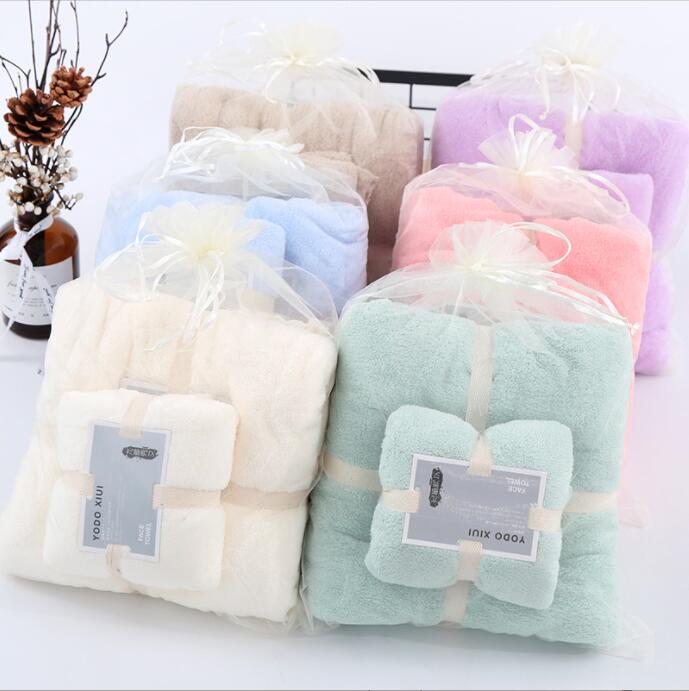 Coral Fleece Bath Towels Face Cloth Set Solid Color Soft Turbans High Density Good Quality Water Absorption Towel Body Wraps Bathroom Robes Retail Package LSK1968, As picture
Coral Fleece Bath Towels Face Cloth Set Solid Color Soft Turbans High Density Good Quality Water Absorption Towel Body Wraps Bathroom Robes Retail Package LSK1968, As picture