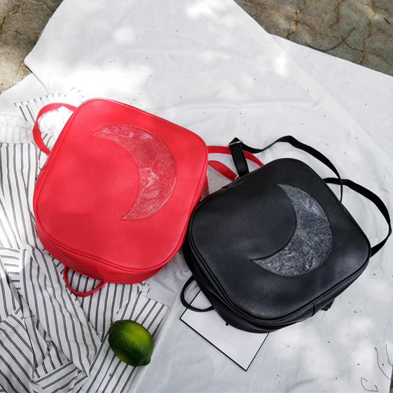 Ita Bag Moon Shaped Backpack Transparent Window Display Children Kid School Bags Girls 220630