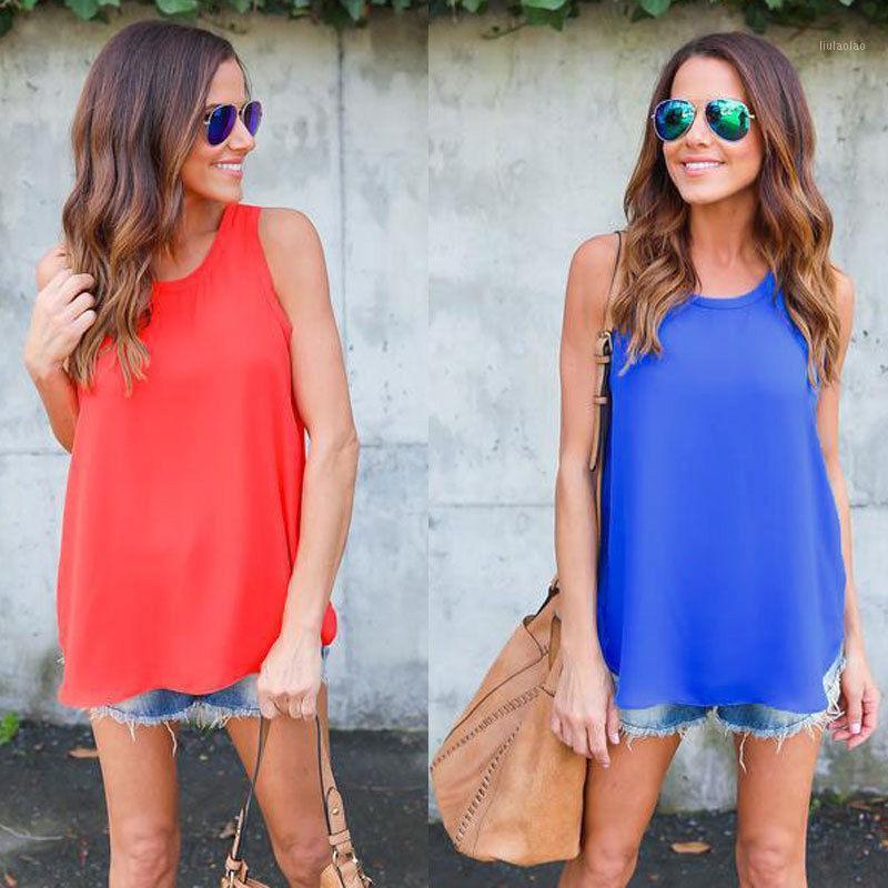 Fashion Women Ladies Vest Sleeveless Shirt Blouse Summer Casual Loose Tops Clothes Chiffon Solid O Neck Polyster Clothing Women' Blouses, Blue
Fashion Women Ladies Vest Sleeveless Shirt Blouse Summer Casual Loose Tops Clothes Chiffon Solid O Neck Polyster Clothing Women' Blouses, Blue