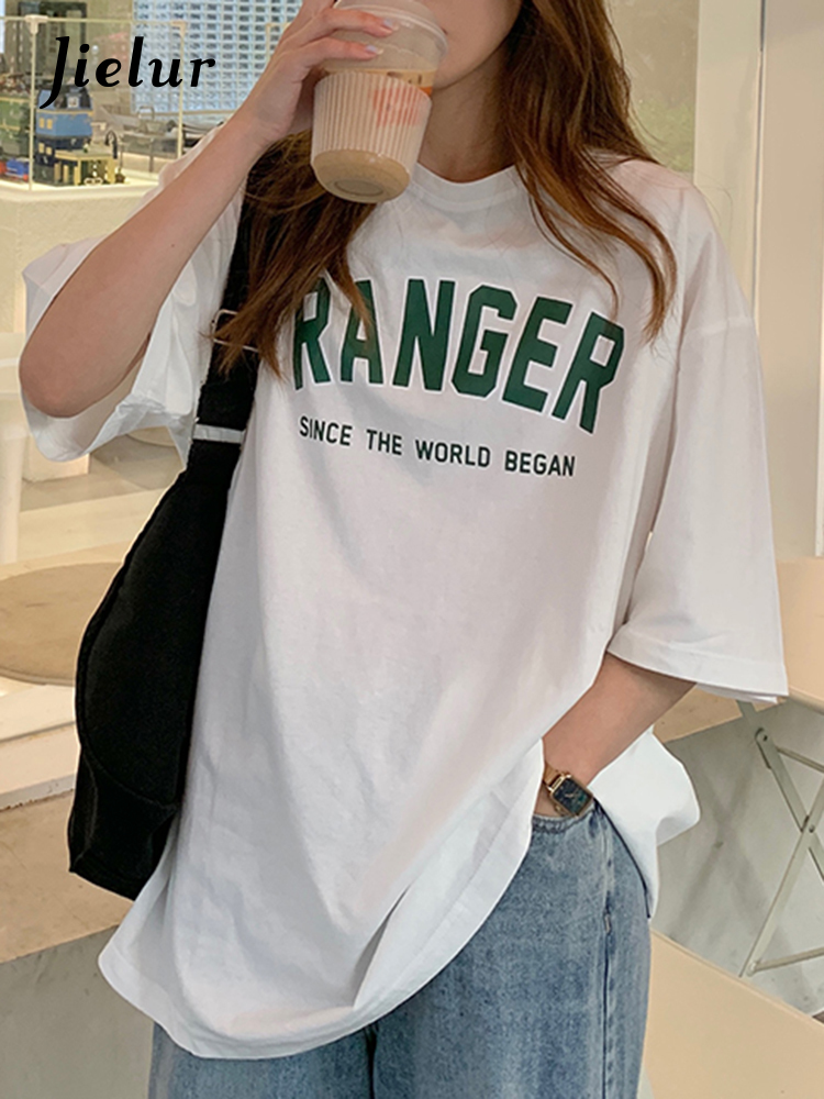 Jielur Basic Letter Women T shirt ONeck Cool Summer Fashion Female Tshirts White Navy Short Sleeve Loose BF Harajuku Top Tees 220615
Jielur Basic Letter Women T shirt ONeck Cool Summer Fashion Female Tshirts White Navy Short Sleeve Loose BF Harajuku Top Tees 220615