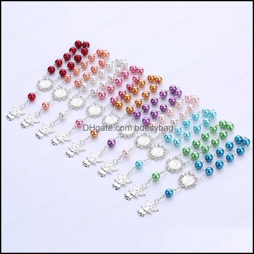 Religious Bracelet White Glass Pearl Imitation Rosary Childrens Communion Babys Baptism Favors Catholic Mini Drop Delivery 2021 Beaded Stra
Religious Bracelet White Glass Pearl Imitation Rosary Childrens Communion Babys Baptism Favors Catholic Mini Drop Delivery 2021 Beaded Stra
