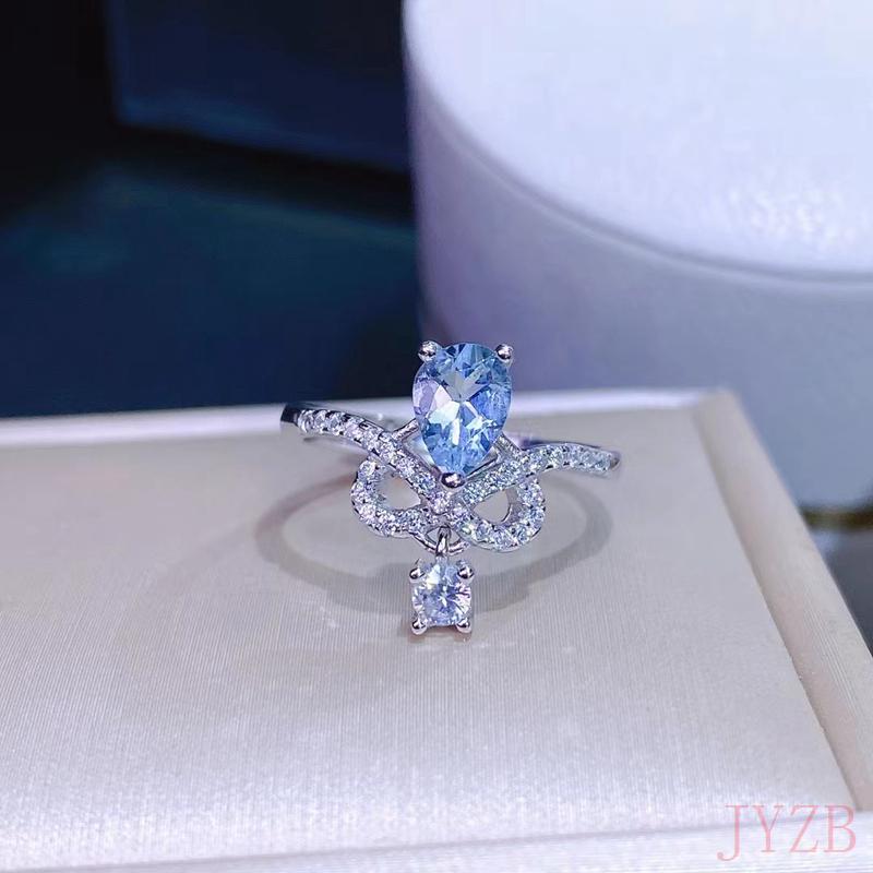 Cluster Rings Natural Blue Aquamarine Ring Birthday Gift 925 Silver Plated 18K Pendant 5 X 7mmCluster
Cluster Rings Natural Blue Aquamarine Ring Birthday Gift 925 Silver Plated 18K Pendant 5 X 7mmCluster