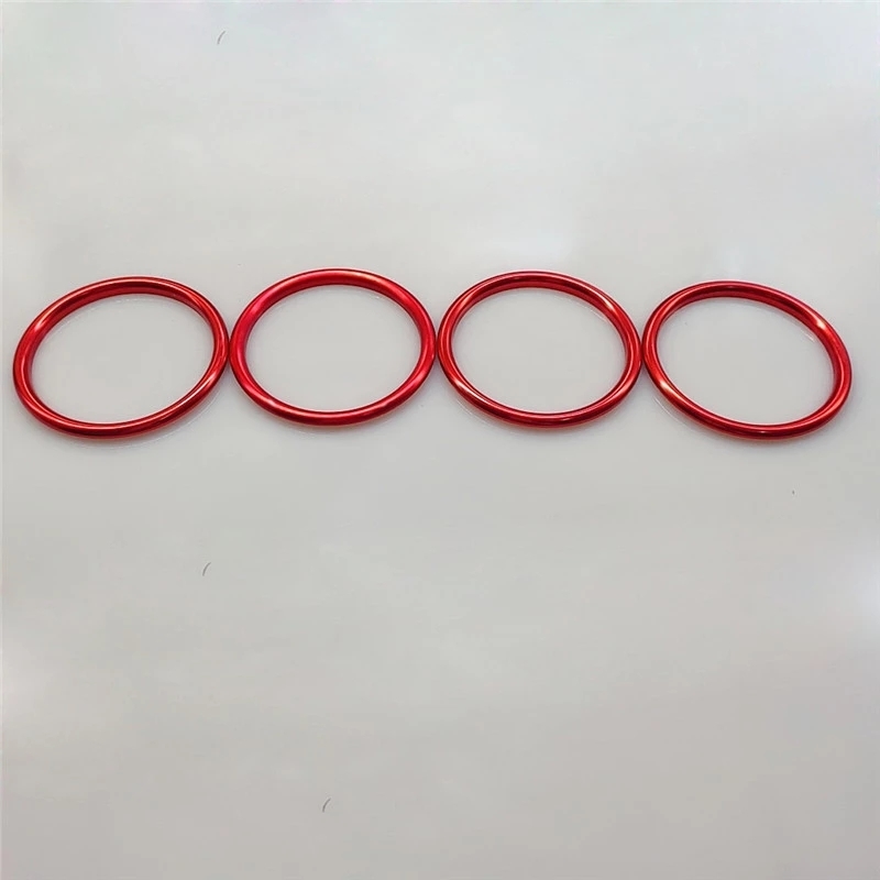 Car Accessories Parts 4Pcs For Audi A1 2010-2017 Aluminium Alloy Air Outlet Sticker Instrument Panel Air Outlet Decoration Ring