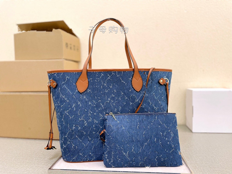 Designer Bags 2 Piece High Quality Classic Women's Handbag Denim Men's Clutch Shoulder Reusable Shopping Wallet, Khaki
Designer Bags 2 Piece High Quality Classic Women's Handbag Denim Men's Clutch Shoulder Reusable Shopping Wallet, Khaki