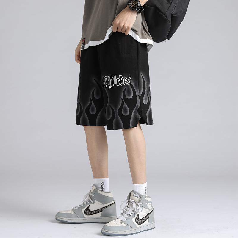 Men's Shorts Flame Print Drawstring Men 2022 Summer Teenager Basketball Sports Loose Male Designer High Street Retro ShortsMen's, Beige
Men's Shorts Flame Print Drawstring Men 2022 Summer Teenager Basketball Sports Loose Male Designer High Street Retro ShortsMen's, Beige