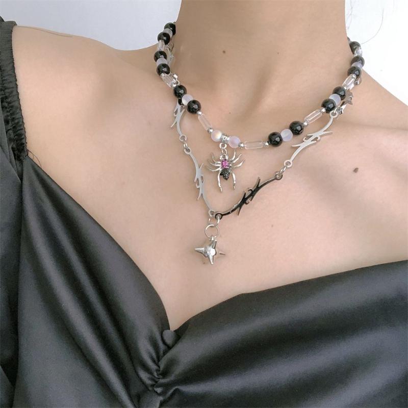Chains Fashion Round Bead Goth Vintage Women Clavicle Necklace Thorns Pendant Jewelry Gift Spider PendantChains
Chains Fashion Round Bead Goth Vintage Women Clavicle Necklace Thorns Pendant Jewelry Gift Spider PendantChains