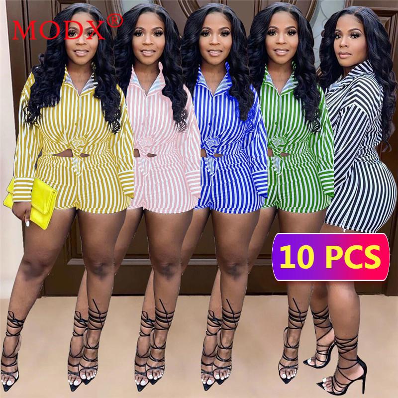 Women' Tracksuits Bulk Items Wholesale Lots Stripe Printed 2 Piece Set Outfits Woman Fall Single Breasted Blouse And Short M7308Women, Black
Women' Tracksuits Bulk Items Wholesale Lots Stripe Printed 2 Piece Set Outfits Woman Fall Single Breasted Blouse And Short M7308Women, Black